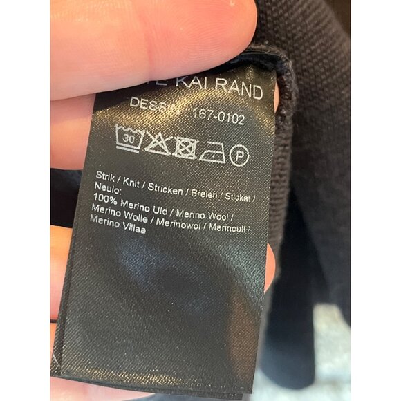 Bitte Kai Rand Black Textured Knit Long Sleeve Sweater S 100% Merino Wool - Picture 7 of 7